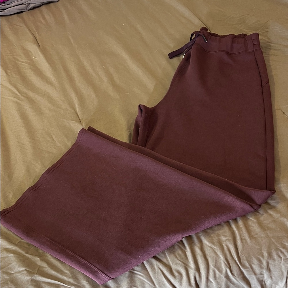 SPANX Maroon Wide Leg Pants